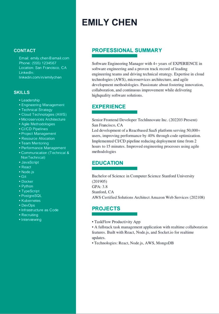 Professional ATS Resume Template