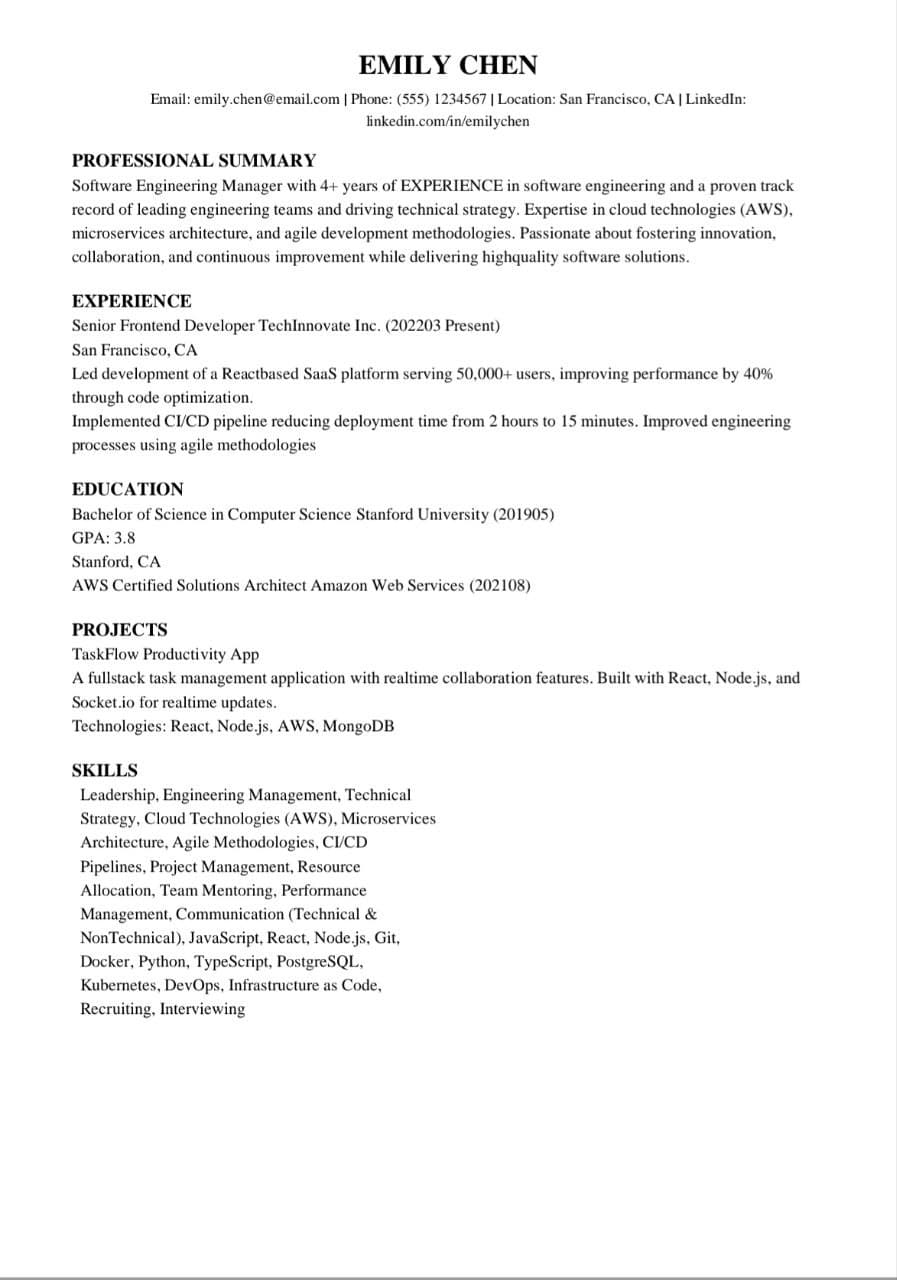 Minimalist Elegant Template - ATS-optimized professional resume design