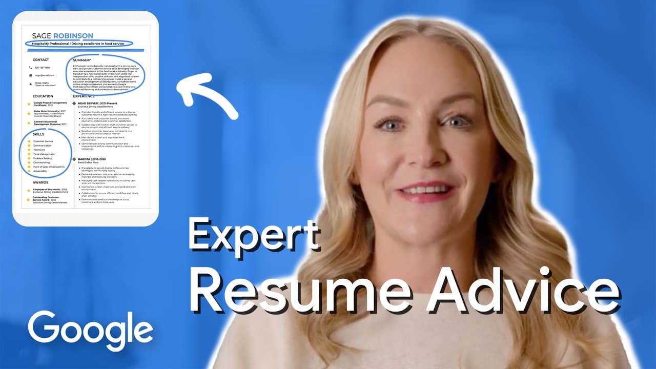 Google Recruiter Resume Advice